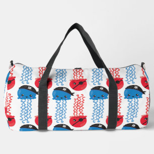Pirate Jellyfish, Jellyfish Pattern, Sea Animals Duffle Bag