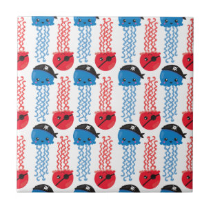 Pirate Jellyfish, Jellyfish Pattern, Sea Animals Tile
