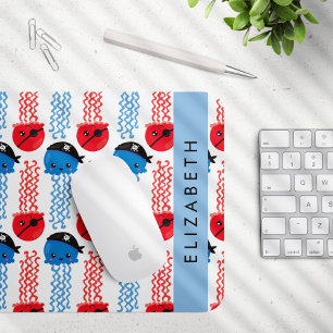 Pirate Jellyfish, Jellyfish Pattern, Your Name Mouse Pad