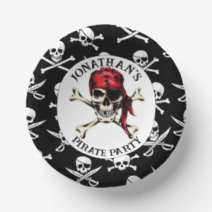 Pirate JOLLY ROGER  Paper Plate