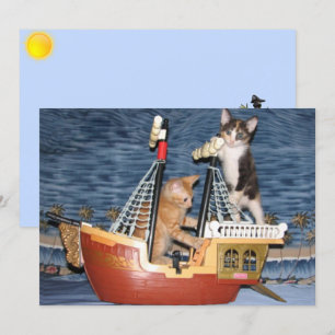 Pirate Kittens Greeting Card