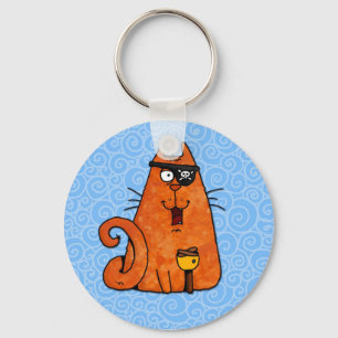pirate kitty keychain