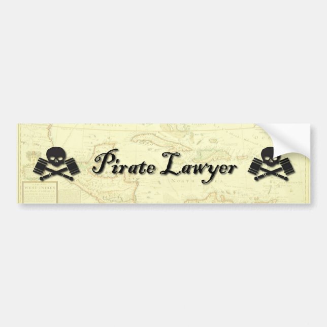 Pirate Lawyer Bumper Sticker (Front)