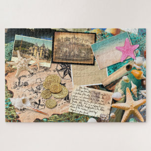 Pirate Life Digital Collage Jigsaw Puzzle