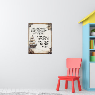 Pirate life motivational words Miceville Poster