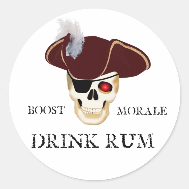 Pirate Light Rum Classic Round Sticker (Front)