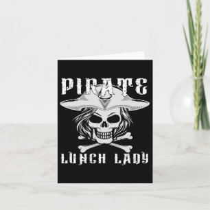 Pirate Lunch Lady Family Halloween Costume Card