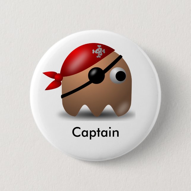 Pirate_Magnet1 2 Inch Round Button (Front)