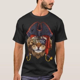 Pirate Maine Coon Jolly Roger Halloween Costume Cr T-Shirt