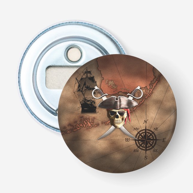 Pirate Map Bottle Opener (Front)