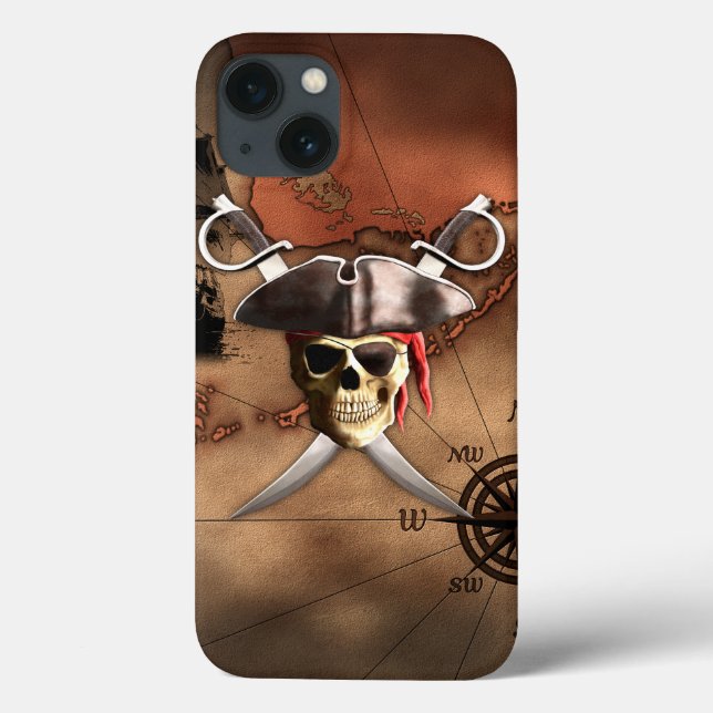Pirate Map Case-Mate iPhone Case (Back)
