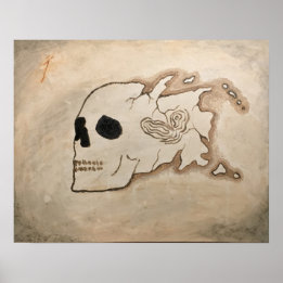 Pirate map "Dangerous Waters" by David Good Poster