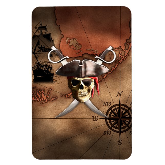 Pirate Map Magnet (Vertical)