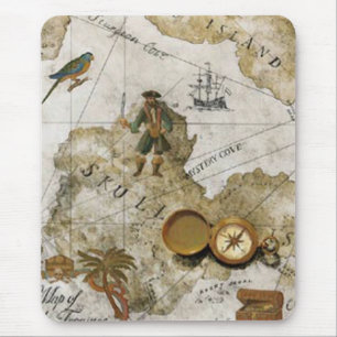 Pirate Map Mouse Pad