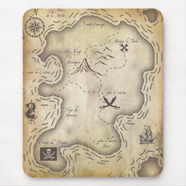 Pirate Map Mousepad (Front)