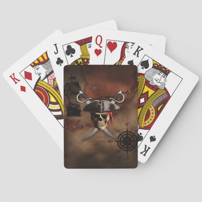 Pirate Map Playing Cards (Back)