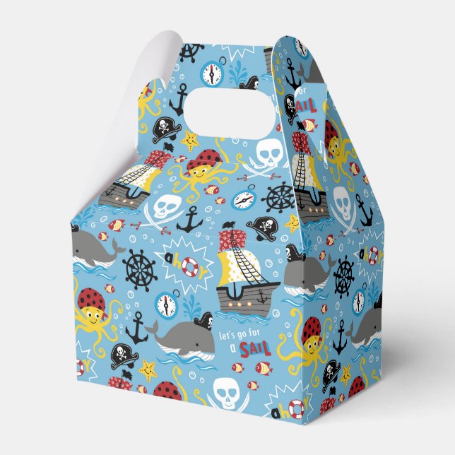 Pirate Marine Life Favour Box (Front Side)