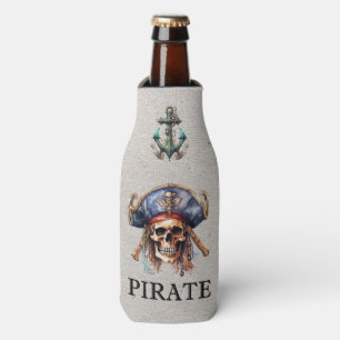 Pirate Mascot Bottle Cooler