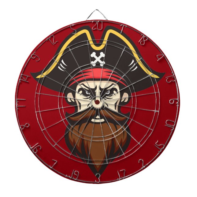 Pirate Mascot Dartboard (Front)