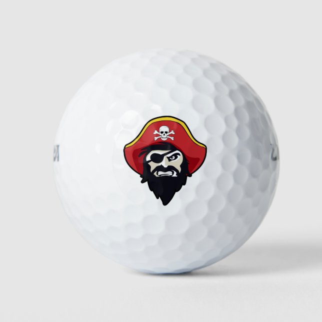 Pirate Mascot Golf Balls (Front)