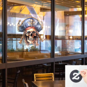 Pirate Mascot Window Cling