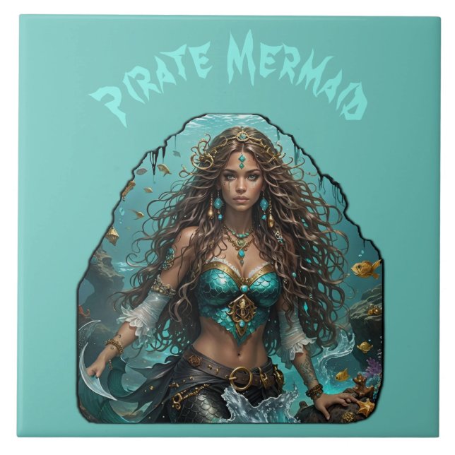 Pirate Mermaid Lady Thunder_Cove Tile (Front)