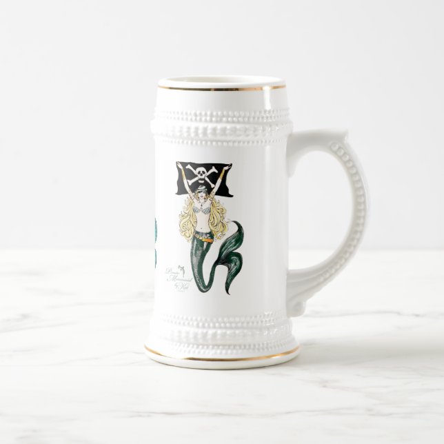 Pirate Mermaid Stein ~ by Kat Walker (Right)
