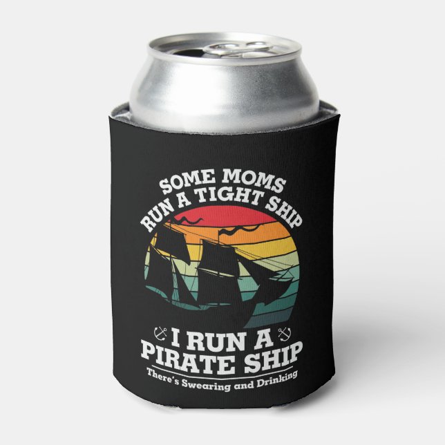 Pirate Mom  Can Cooler (Can Front)