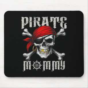 Pirate Mommy Jolly Roger Flag And Skull Crossbones Mouse Pad