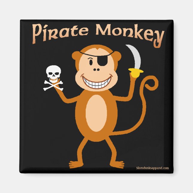 Pirate Monkey magnet (Front)