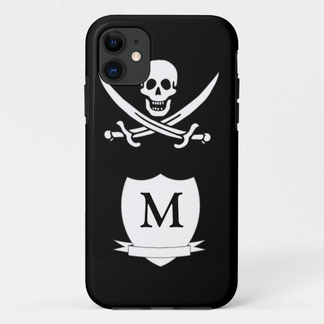 Pirate & monogram Case-Mate iPhone case (Back)