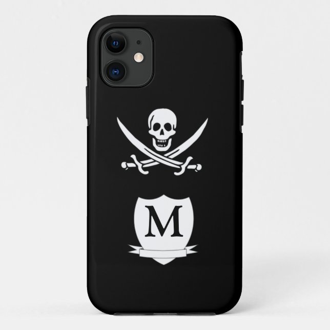 Pirate & monogram Case-Mate iPhone case (Back)