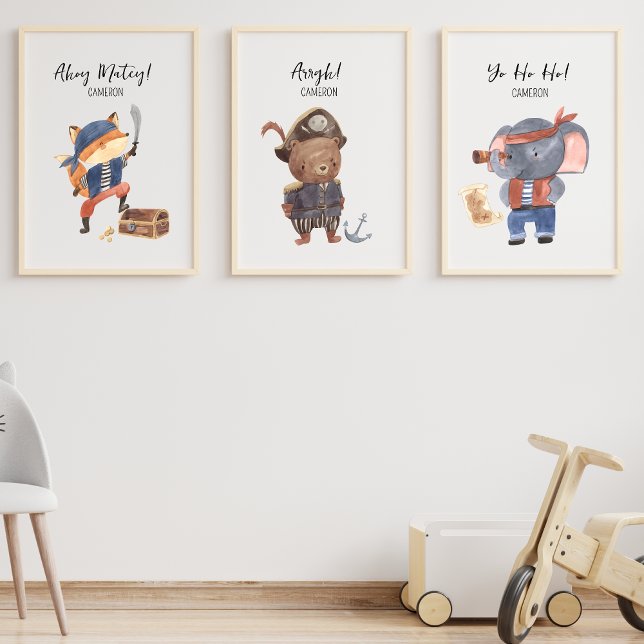 Pirate Nursery Decor Personalized Text Name (Creator Uploaded)