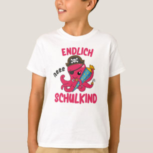 Pirate Octopus Enrolment School Children School T-Shirt