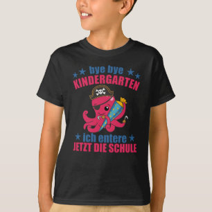 Pirate Octopus Enrolment School Kids School Bag T-Shirt