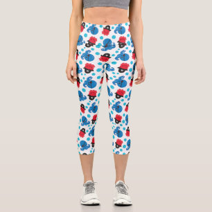 Pirate Octopus, Octopus Pattern, Sea Animals Capri Leggings