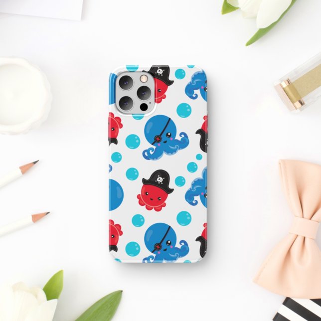 Pirate Octopus, Octopus Pattern, Sea Animals Case-Mate iPhone Case (Creator Uploaded)