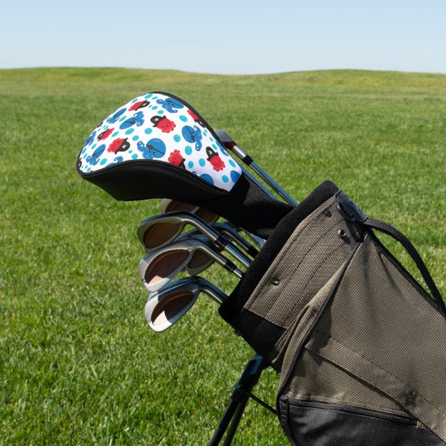 Pirate Octopus, Octopus Pattern, Sea Animals Golf Head Cover (In Situ)