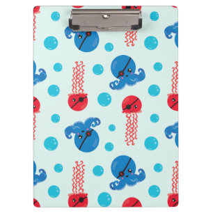 Pirate Octopus, Pirate Jellyfish, Sea Animals Clipboard
