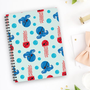 Pirate Octopus, Pirate Jellyfish, Sea Animals Notebook