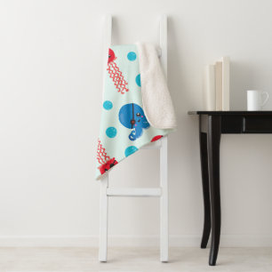 Pirate Octopus, Pirate Jellyfish, Sea Animals Sherpa Blanket