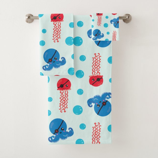 Pirate Octopus, Pirate Jellyfish, Sea Animaux (En situation)