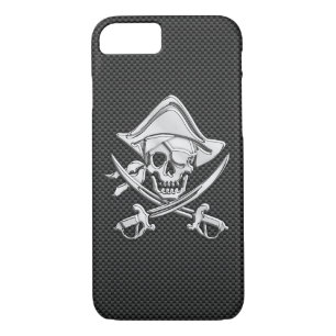 Pirate on Black Carbon Fiber Style Case-Mate iPhone Case