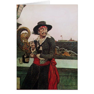 PIRATE ON THE DECK OF SHIP / PIRATES TREASURE MAPS