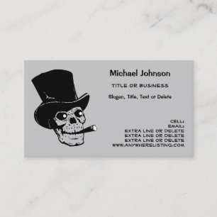 Pirate or Skull Smoking Cigar Personal Corporate Business Card