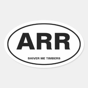 Pirate Oval Oval Sticker