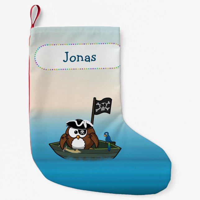 pirate owl - Christmas sock (Front)