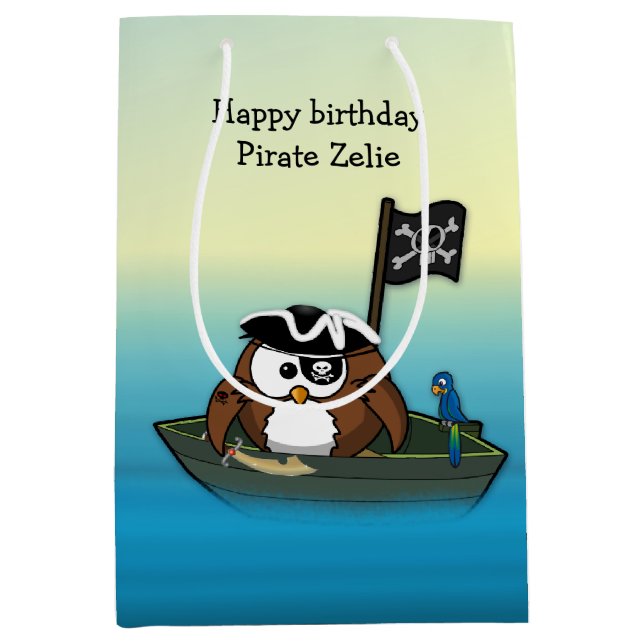pirate owl gift bag (Front)