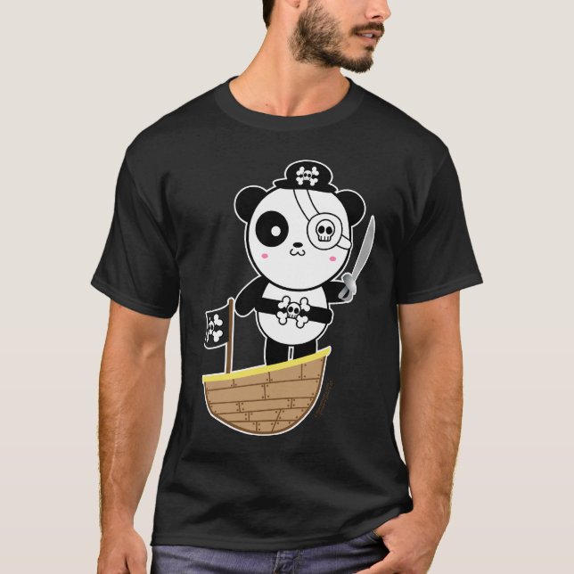 Pirate Panda Bear T-Shirt (Front)