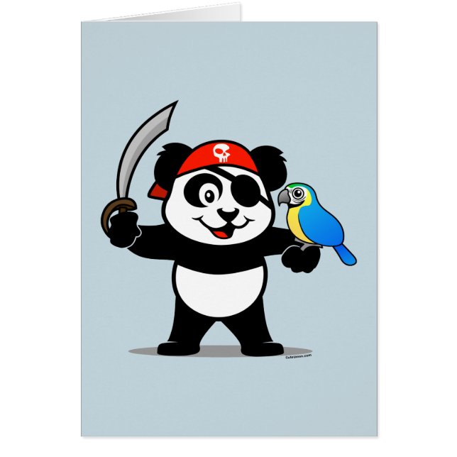 Pirate Panda Card (Devant)